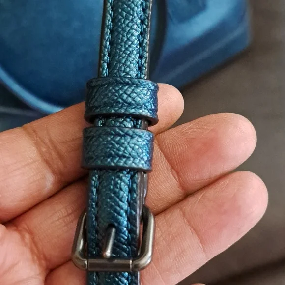 Coach Sierra Satchel in Metallic Dark Teal w/crossbody so Unique And Beautiful - Picture 5 of 13